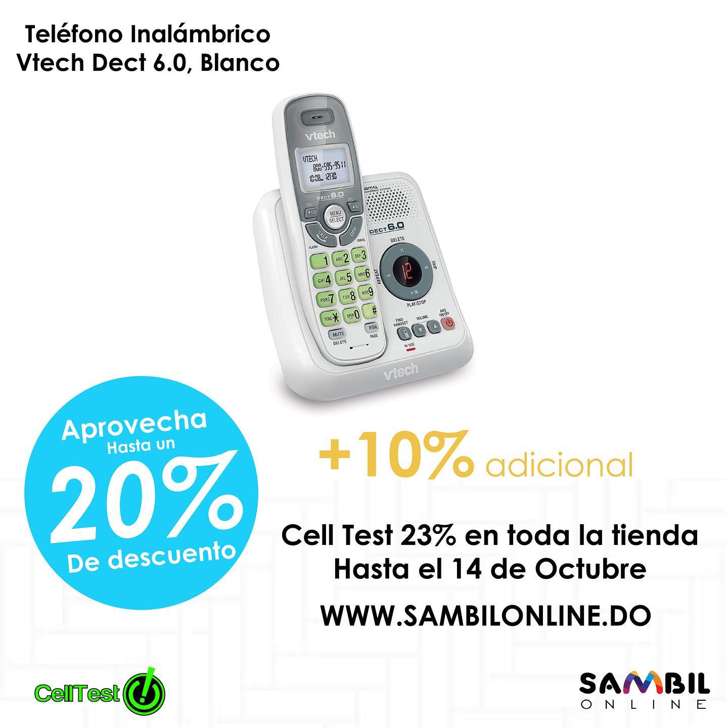 Teléfono Inalámbrico VTECH 6,0 Blanco