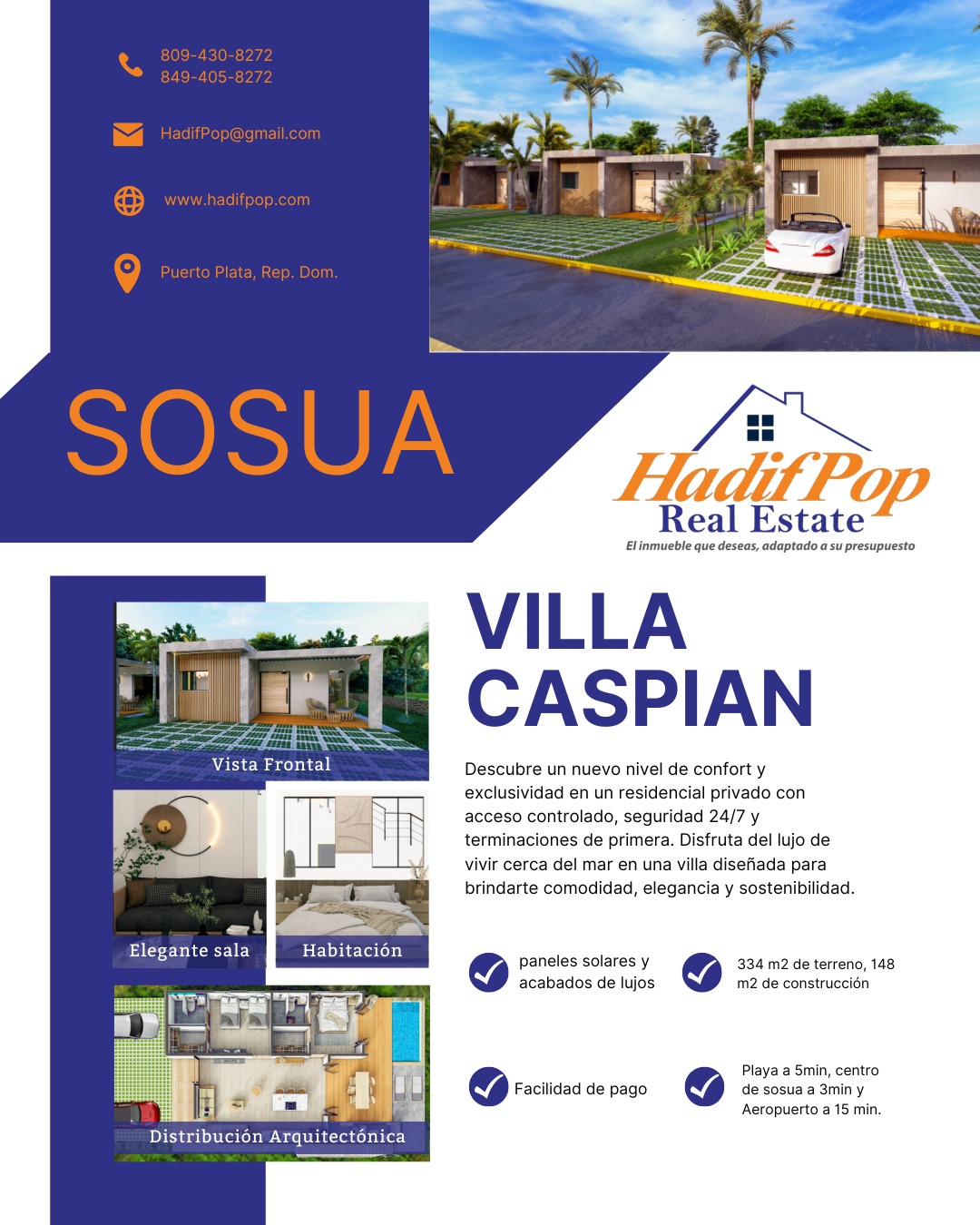 HADIFPOP te presenta: Villa Caspian - Sosua, Puerto Plata