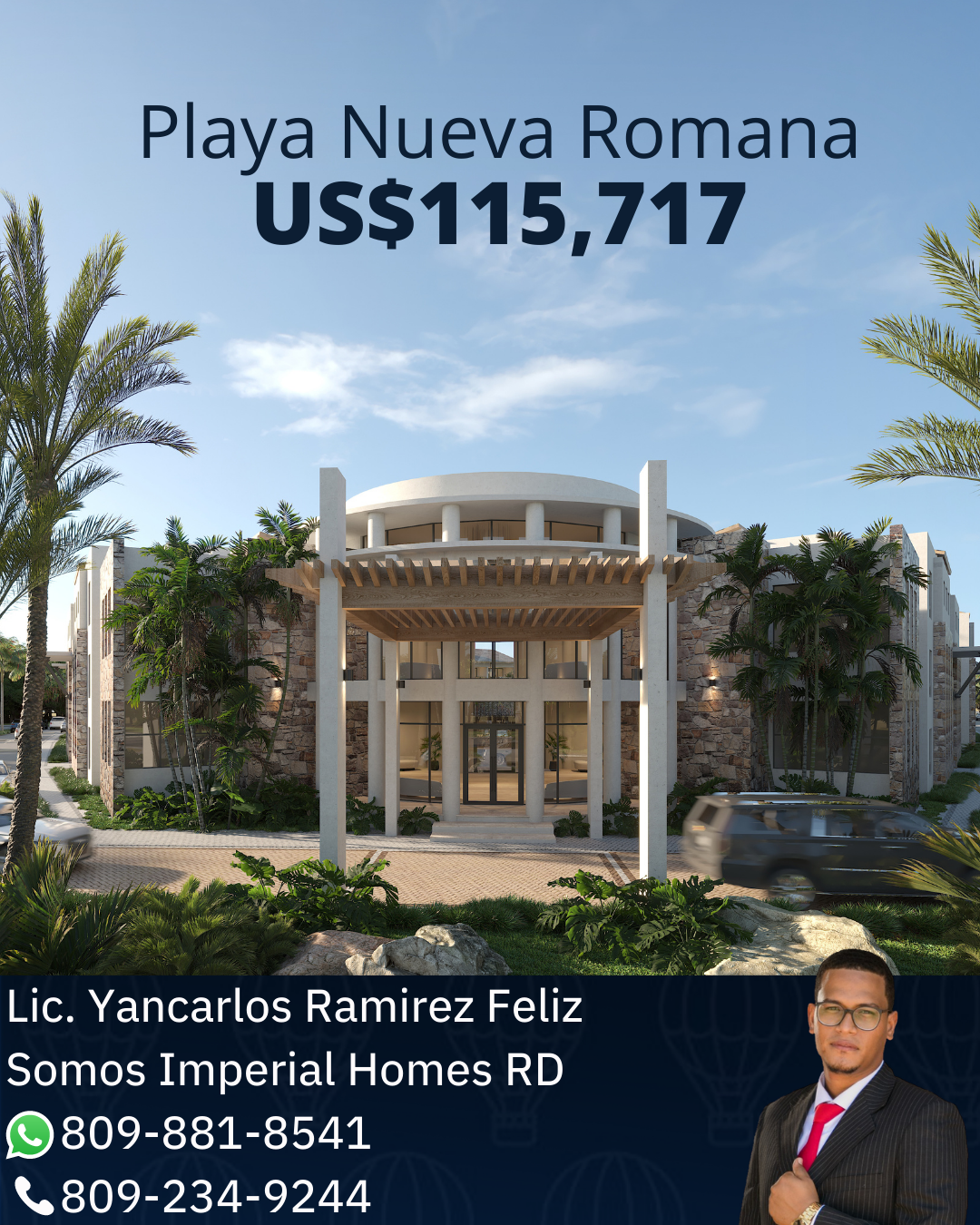 EXCLUSIVO PROYECTO RESIDENCIAL DENTRO PLAYA NUEVA ROMANA.